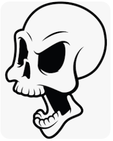 Die Epic Skull Sticker