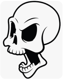 Die Epic Skull Sticker 